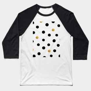 Random dots - black and gold Baseball T-Shirt